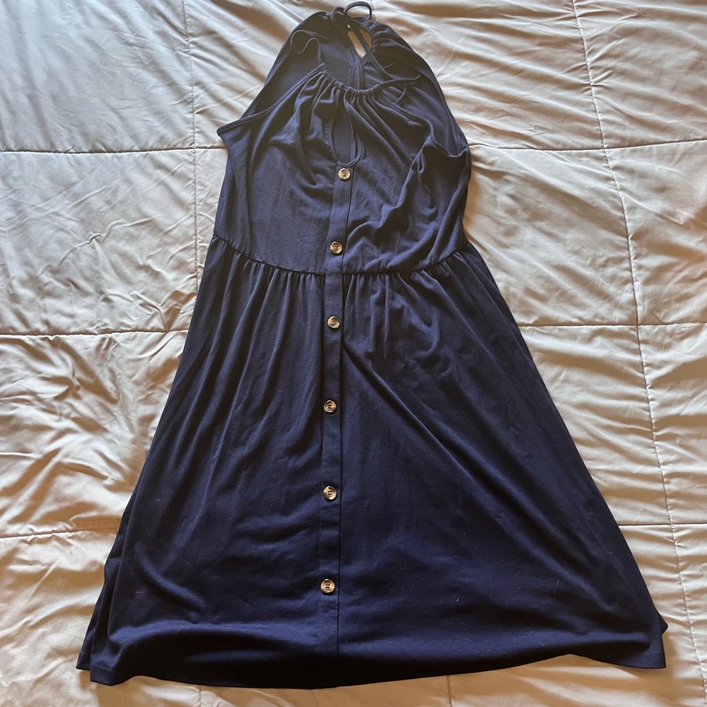 Alice & Elmer Navy Blue Spaghetti Strap Dress